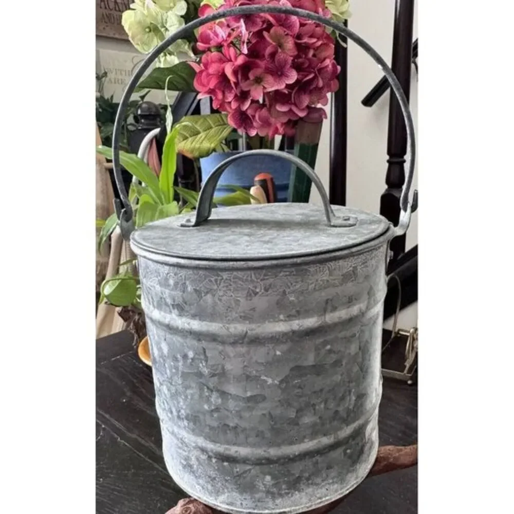 Vintage Bath & Body Works Galvanized 2 Piece Bucket. 5